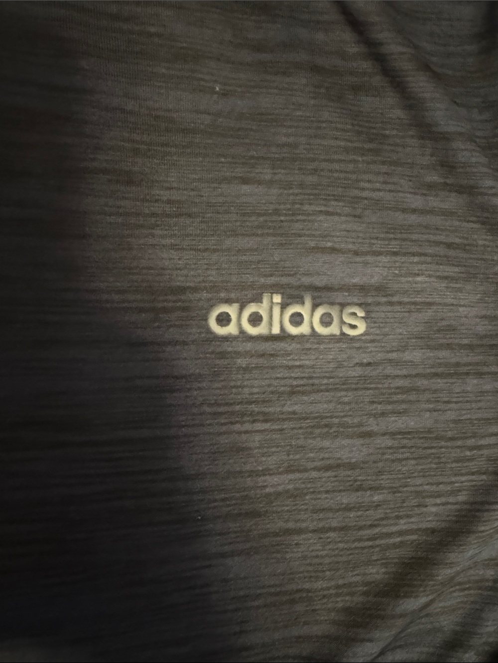 adidas Navy Short Sleeve Athletic Tee with White Shoulder Stripes - Picture 6 of 6